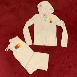 Like New White Velour Juicy Couture Tracksuit